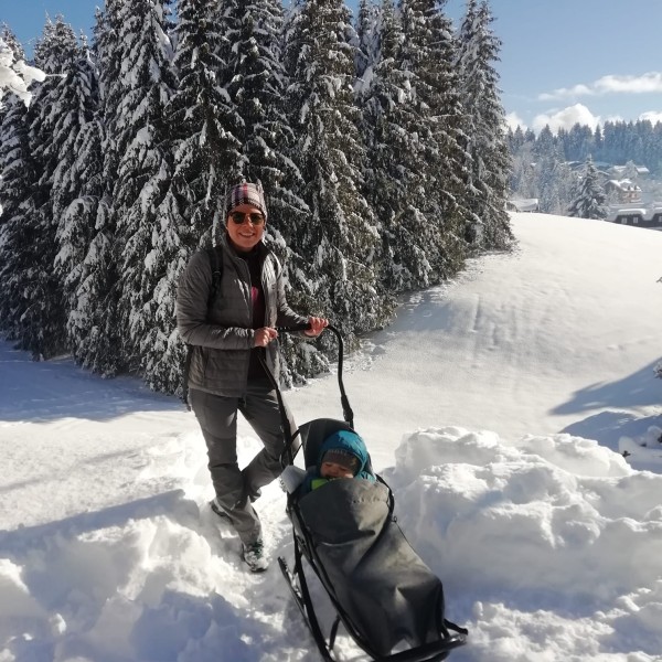 Strada del trenino inverno